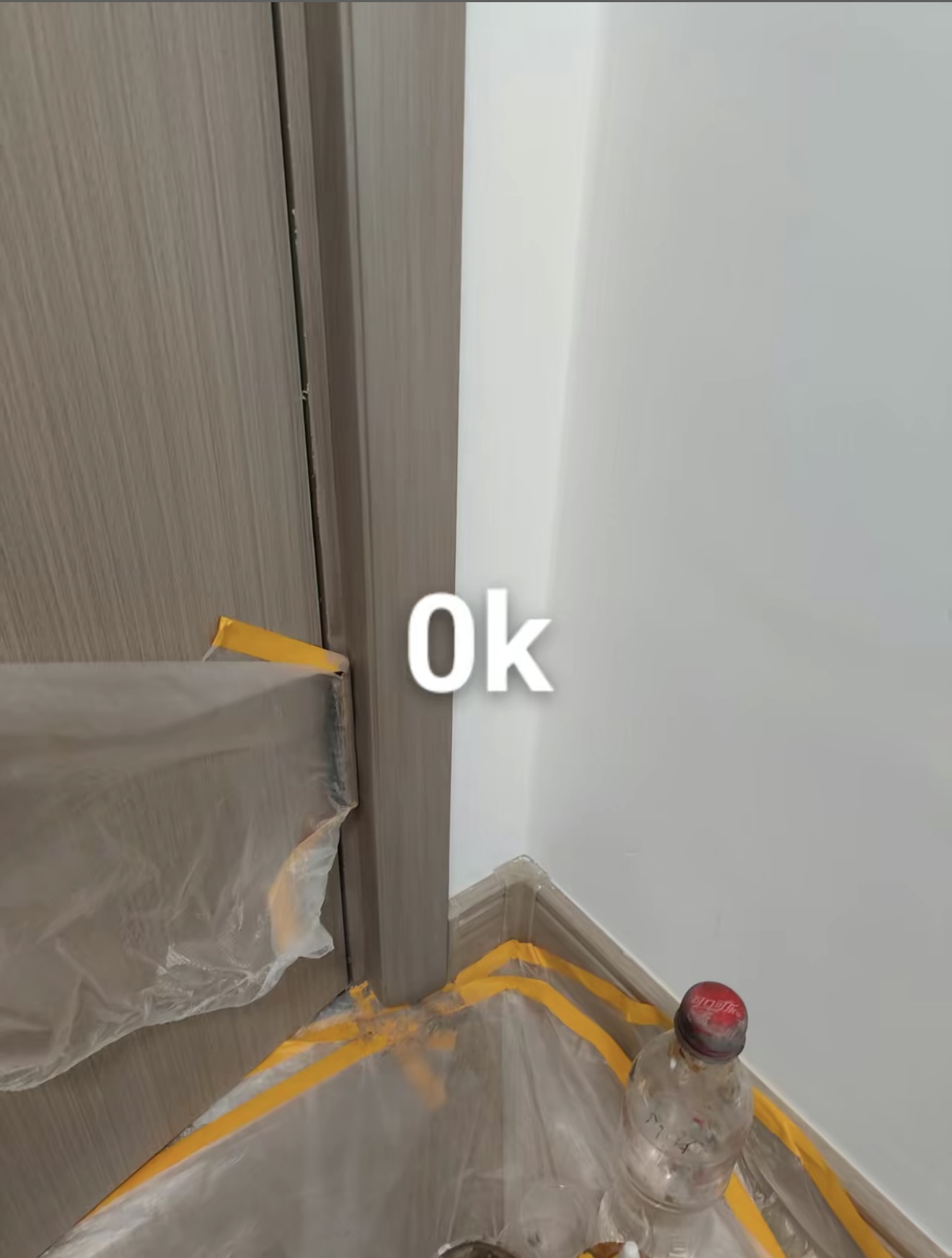Pet-Damaged Door Frame Repair — After: The repaired door-frame surface.