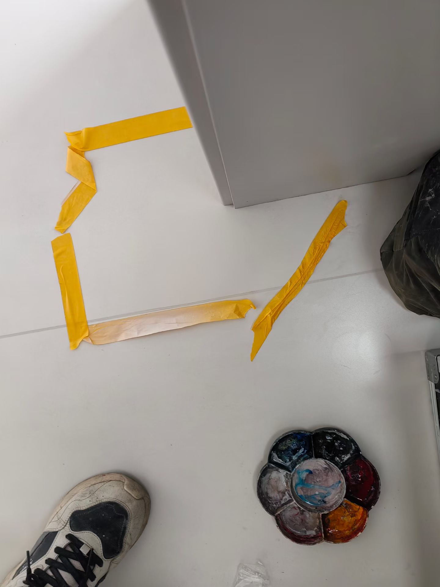 Pale Floor Surface Crack Repair — After: The same floor area after crack repair.